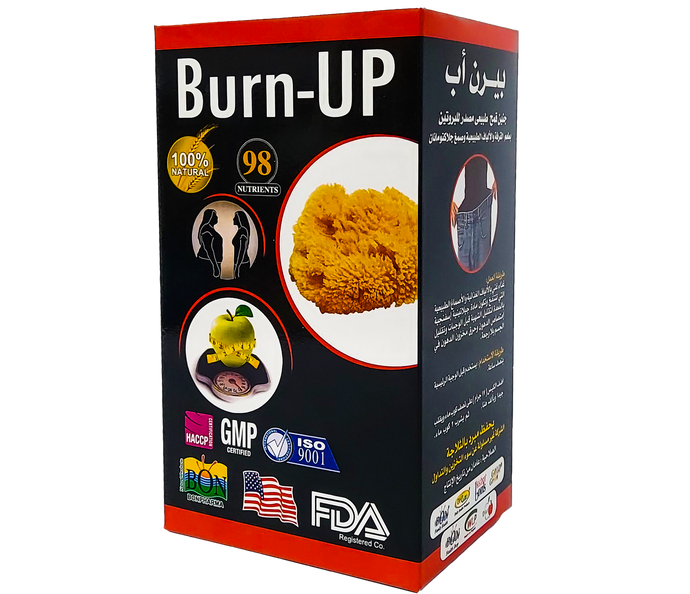  بيرن أب - عبارة عن دايت جيلي فوري بطعم لذيذ يحتوي على 5 أنواع من الألياف الغذائية والألياف الطبيعية التي تنتفخ وتكون مادة اسفنجية جيلاتينية تملأ المعدة فتقلل .الشهية وتشعر بالشبع